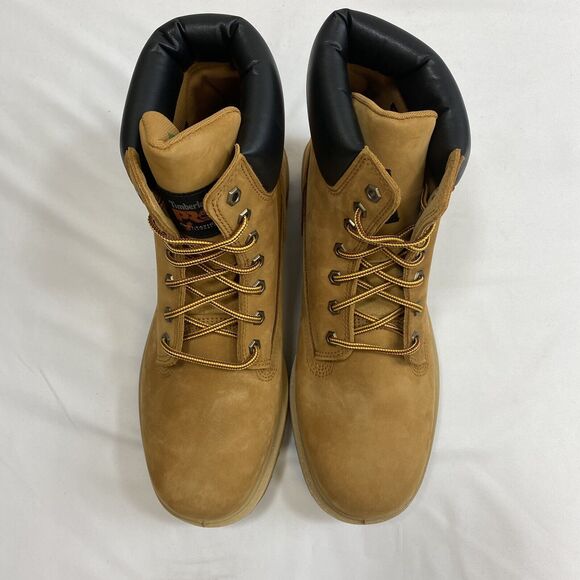 Timberland PRO Boots Men 12 Tan 6" Soft Toe Waterproof Workwear Insulated Shoes - Picture 6 of 15